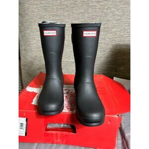 Hunter Black Matte Short Rain Boots